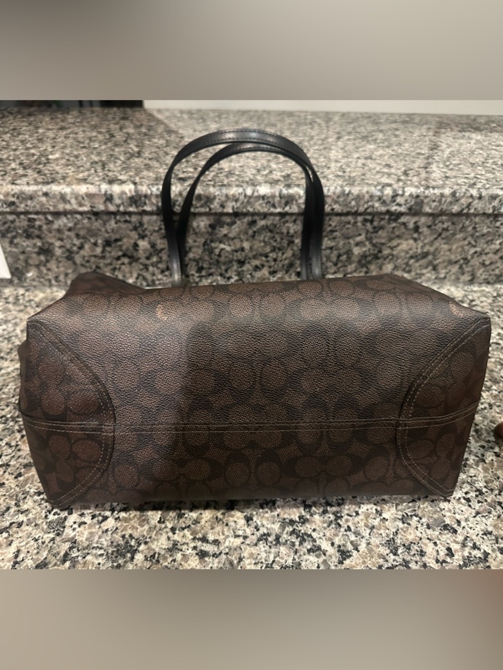 Coach City Tote. Black/Walnut. - Picture 3 of 5